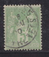 FRANCE Timbre Oblitéré N° 102, Type Sage 5c Vert-jaune Type 1 - 1898-1900 Sage (Type III)
