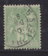 FRANCE Timbre Oblitéré N° 102, Type Sage 5c Vert-jaune Type 1 - 1898-1900 Sage (Tipo III)