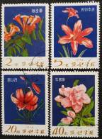 Corée Du Nord 1974 Flowers   Stampworld N° 1310_1311_1313_1314 - Corée Du Nord