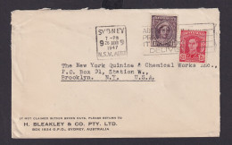 Australien Übersee Brief MIF Masch.St. Sydney Nach Brooklyn New York USA - Verzamelingen