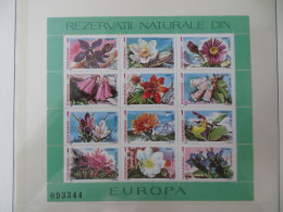 Rumänien Flora Und Fauna Tiere Pflanzen Blumen 3982-91 Kompl Bogen Kat 103,00 ++ - Brieven En Documenten