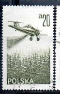 POLONIA POLAND POLSKA 1976 1978 AIR POST MAIL AIRMAIL CONTEMPORARY AVIATION PZL-106 KRUK SPRAYING PLANE 20g USED USATO - Oblitérés