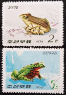 Corée Du Nord 1974 Frogs  Stampworld N° 1319 Et 1320 - Corée Du Nord