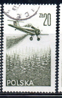 POLONIA POLAND POLSKA 1976 1978 AIR POST MAIL AIRMAIL CONTEMPORARY AVIATION PZL-106 KRUK SPRAYING PLANE 20g USED USATO - Used Stamps
