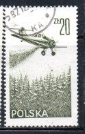 POLONIA POLAND POLSKA 1976 1978 AIR POST MAIL AIRMAIL CONTEMPORARY AVIATION PZL-106 KRUK SPRAYING PLANE 20g USED USATO - Oblitérés