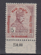 ⁕ Hungary 1915 Ungarn ⁕ War Charity (war Aid) Overprint Mi.178 Franz Joseph ⁕ 1v MH - Nuevos