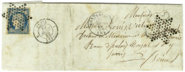 Càd T 15 MONTBRISON (84), Taxe 25 DT Sur Lettre Territoriale Pour Paris. Le Timbre-poste N° 4 étant Disposé Au Verso De  - 1849-1850 Cérès