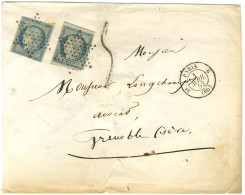 Etoile / N° 4 (2) (def) Càd PARIS (60) Sur Lettre 3 Ports Insuffisamment Affranchie Pour Grenoble, Taxe Tampon 5. 1852.  - 1849-1850 Cérès