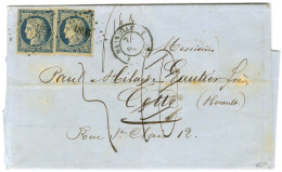 PC 1896 / N° 4 (2) Belles Marges Càd T 15 MARSEILLE (12) Sur Lettre 3 Ports (16 Grammes) Insuffisamment Affranchie Pour  - 1849-1850 Cérès