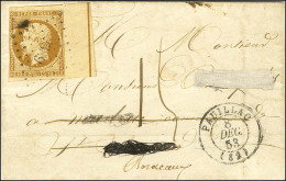 PC 2389 / N° 9 (def) Grand Bdf Avec Filet D'encadrement Càd T 15 PAUILLAC (32) Sur Lettre Insuffisamment Affranchie Pour - 1852 Louis-Napoléon