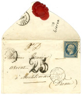 Etoile / N° 10 Càd PARIS (60) Sur Lettre Pour Montélimar, Taxée 25 DT Pour Fausse Direction. 1853. - TB. - 1852 Luigi-Napoleone