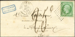 PC 1206 / N° 12 Belles Marges Càd T 15 ESTAIRES (57) Sur Lettre Insuffisamment Affranchie Pour Armentières Taxée 25c. 18 - 1853-1860 Napoleon III