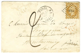 Losange HS4 / N° 13 Type 2 Piquage Susse Càd H4 PARIS H4 (60) Sur Lettre Adressée Localement Réexpédiée à Montmorency à  - 1853-1860 Napoléon III.