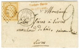 PC 191 / N° 13 Càd T 15 AUTEUIL (6) Sur Lettre Territoriale Insuffisamment Affranchie Pour Sèvres. Au Recto, Griffe Roug - 1853-1860 Napoleon III