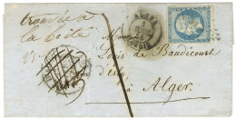 PC 3045 / N° 14 Càd T 15 ST DIZIER (50) Sur Lettre Pour Alger. Au Recto, Mention Manuscrite '' Trouvée à La Boite '' Càd - 1853-1860 Napoléon III.