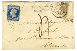 Losange E / N° 14 Càd E PARIS E / * Sur Lettre 2 Ports Insuffisamment Affranchie Pour Saint Sauveur Sur Douve, Griffe No - 1853-1860 Napoléon III