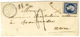 PC 1104 / N° 14 Bleu Foncé Superbes Marges Càd T 22 DOLANCOURT-S-AUBE (9) Sur Lettre 2 Ports (8 Grammes 10 Centièmes) In - 1853-1860 Napoléon III.