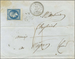 PC 4189 / N° 14 Bdf Càd T 15 LALLA-MAGHRNIA / ALGERIE Sur Lettre Pour Le Vigan Taxée 4 Et Annulée Plume. 1861. - TB / SU - 1853-1860 Napoléon III