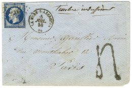 PC 2206 / N° 14 (leg Def) Càd T 15 LA MURE-S-AZERGUES 68 Sur Lettre 2 Ports Insuffisamment Affranchie Pour Paris, Taxe T - 1853-1860 Napoléon III.