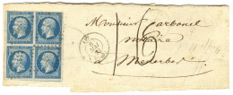 PC 99 / N° 14 Bloc De 4 Càd T 15 APT (86) Sur Bande D'envoi De Documents Notariaux 4 Ports Insuffisamment Affranchie Pou - 1853-1860 Napoléon III
