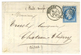 GC 3420 / N° 22 Càd T 15 SOISSONS (2) Sur Lettre Pour Château Thierry. Au Recto, Mention Manuscrite '' Poids Vérifié ''. - 1862 Napoléon III.