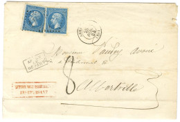 GC 110 / N° 22 (2) Càd T 15 ANNECY (89) Sur Lettre 3 Ports Insuffisamment Affranchie Pour Albertville. Au Recto, Griffe  - 1862 Napoléon III.