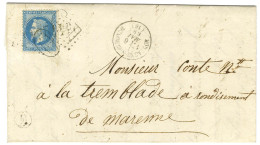 GC 2544 + Taxe 30 / N° 29 Càd T 16 MORTAGNE-S-GIRONDE (16) Sur Lettre Pour Marennes. Au Recto, B. RUR. F Identifié. 1869 - 1863-1870 Napoléon III Lauré