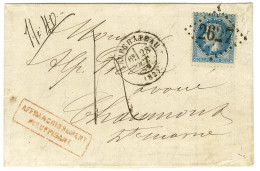 GC 2627 / N° 29 Càd T 17 NEUFCHATEAU (82) Sur Lettre 2 Ports (11 Grammes 40) Insuffisamment Affranchie Pour Chaumont. Au - 1863-1870 Napoleon III Gelauwerd