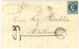 GC 3570 / N° 29 Càd T 15 ST DIE DES VOSGES 82 Sur Lettre 2 Ports Insuffisamment Affranchie Pour Mulhouse. Au Recto, Grif - 1863-1870 Napoleon III With Laurels