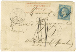 GC 1369/ A / N° 29 Càd LE HAVRE / INGOUVILLE Sur Lettre 2 Ports Insuffisamment Affranchie Pour Sourdeval. Au Recto, Grif - 1863-1870 Napoleon III With Laurels