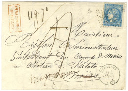 GC 2623 / N° 45 Càd T 16 NERONDES (17) Sur Lettre Insuffisamment Affranchie Pour Nevers Taxée 4. 1871. - TB. - 1870 Uitgave Van Bordeaux