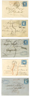 Lot De 5 Lettres Insuffisamment Affranchies Avec N° 60 Taxées 35. - TB. - 1871-1875 Cérès