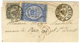 Càd PARIS / R. ST DOMque ST GN N° 56 / N° 77 Et Timbre Quittance à 10c Sur Lettre Insuffisamment Affranchie Adressée Loc - 1876-1878 Sage (Type I)