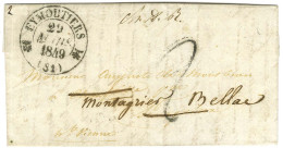 Càd T 12 EYMOUTIERS (81) Sur Lettre Pour Bellac, Taxe Tampon 2. 1849. - SUP. - Other & Unclassified