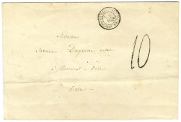 Càd ASSEMBLEE NATIONALE / POSTE Sur Lettre 3 Ports Pour Clermont Oise, Taxe Tampon 10. 1849. - TB / SUP. - Andere & Zonder Classificatie