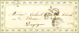 Càd T 15 AIX EN PROVENCE (12) Taxe 25 DT Sur Lettre Romantique Polychrome. 1853. - TB / SUP. - R. - Autres & Non Classés