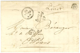 43 / Fontenay / S-Loing Taxe 25 DT B. RUR. D Sur Lettre Avec Texte Identifié Pour Orléans. 1852. - TB / SUP. - Other & Unclassified