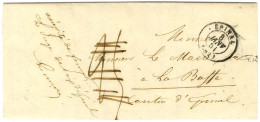 Càd T 15 EPINAL (82) Taxe 25 Manuscrite Annulée Pour Franchise Du Juge De Paix D'Epinal Sur Lettre Pour Docelles. 1851.  - Autres & Non Classés