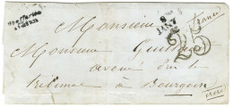 Bouffarick / ALGERIE Taxe 25 DT Dateur A 8 JANV. 1852 Sur Lettre Pour Bourgoin. - TB. - Autres & Non Classés