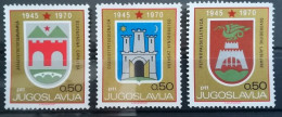 YUGOSLAVIA 1970 - The 25th Anniversary Of The Liberation Of Sarajevo,Zagreb And Ljubljana MNH - Neufs