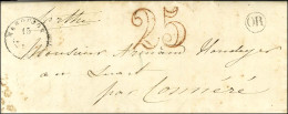 Càd T 15 MARQUION (61) Taxe 25 DT, OR Sur Lettre Avec Texte Identifié Pour Connerré. 1852. - TB / SUP. - R. - Other & Unclassified