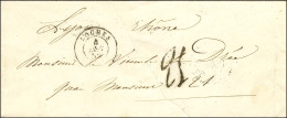Càd T 15 LOCHES (36) Taxe 25 Au Tampon De Fabrication Locale Sur Lettre Pour Lyon. 1850. - TB / SUP. - R. - Otros & Sin Clasificación
