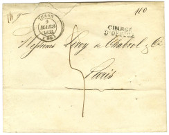 Càd T 14 THANN (66) Taxe 5 Et Griffe CHARGE / D'OFFICE Sur Lettre Pour Paris. 1853. - TB / SUP. - Sonstige & Ohne Zuordnung