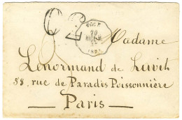 Conv. Stat. NICE / NICE.M (87) Sur Lettre Pour Paris. Au Recto, Taxe 30 DT. 1868. - TB. - Autres & Non Classés