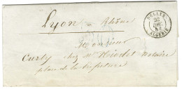 Càd DELLYS / ALGERIE Sur Lettre Pour Lyon. Au Recto, Taxe 30 DT Bleue. 1854. - TB / SUP. - Other & Unclassified