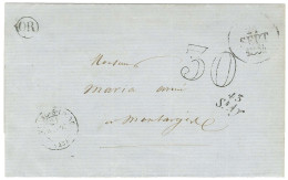 43 / St Hay Càd T 15 MEUNG-S-LOIRE (43) Sur Lettre Pour Montargis. Au Recto, Taxe 30 DT. 1854. - TB / SUP. - Other & Unclassified