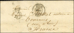 Càd BLIDAH / ALGERIE Sur Lettre Pour Tournus. Au Recto, Rarissime Taxe 3 DT. 1860. - SUP. - R. - Andere & Zonder Classificatie