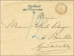 Càd Rouge BUREAU DU PALAIS DE ST CLOUD (72) Et Griffe De Franchise Bleue Cabinet / De L'Empereur / (2) Sur Lettre Pour B - Sonstige & Ohne Zuordnung