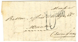 Griffe Encadrée MER NOIRE Sur Lettre Avec Texte Daté Du Camp De Traktir Puis à Bord De La Clyde Pour Mantes, Taxe Tampon - Army Postmarks (before 1900)