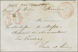 Càd Rouge BUREAU SPECIAL DE L'EMPEREUR 5 JUIL. 59 Taxe 30 DT Rouge Sur Lettre Du Corps Expéditionnaire D'Italie (à Cette - Army Postmarks (before 1900)